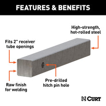 Load image into Gallery viewer, CURT 49531 2" x 14" Raw Steel Hitch Bar