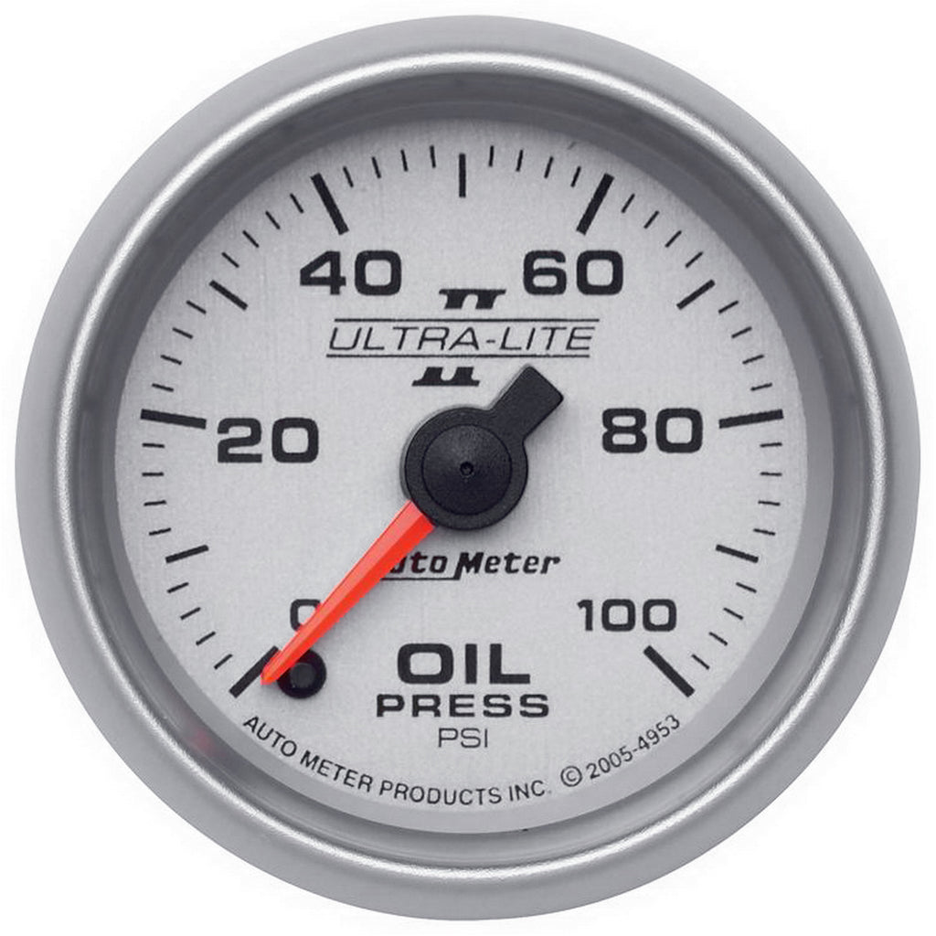 AutoMeter 4953 GAUGE, OIL PRESSURE, 2 1/16", 100PSI, DIGITAL STEPPER MOTOR, ULTRA-LITE II