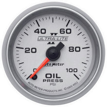 Load image into Gallery viewer, AutoMeter 4953 GAUGE, OIL PRESSURE, 2 1/16", 100PSI, DIGITAL STEPPER MOTOR, ULTRA-LITE II
