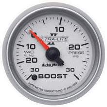 Load image into Gallery viewer, AutoMeter 4959 GAUGE, VAC/BOOST, 2 1/16", 30INHG-30PSI, DIGITAL STEPPER MOTOR, ULTRA-LITE II
