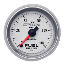 Load image into Gallery viewer, AutoMeter 4961 GAUGE, FUEL PRESSURE, 2 1/16", 15PSI, DIGITAL STEPPER MOTOR, ULTRA-LITE II