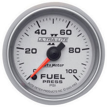 Load image into Gallery viewer, AutoMeter 4963 GAUGE, FUEL PRESSURE, 2 1/16", 100PSI, DIGITAL STEPPER MOTOR, ULTRA-LITE II