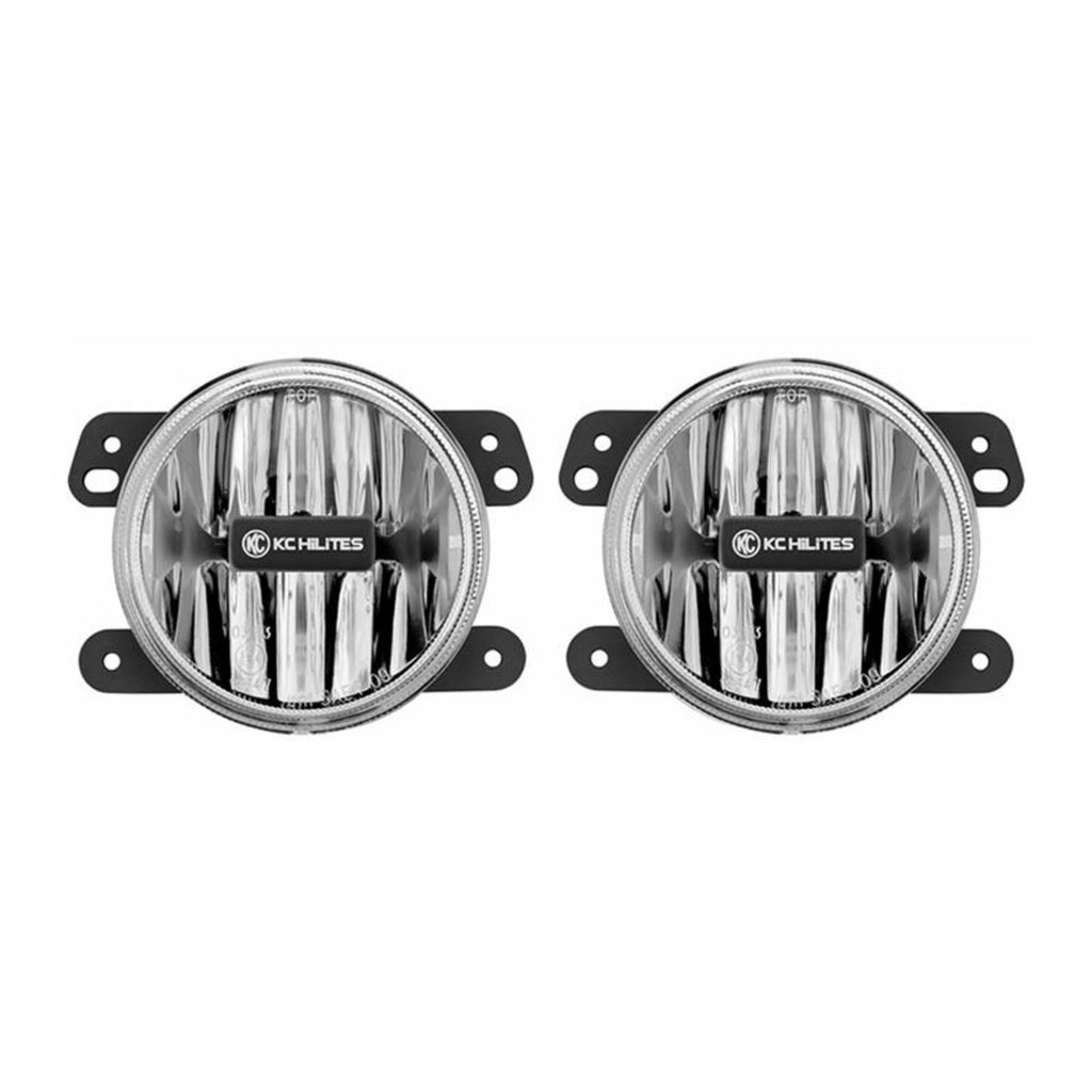KC HiLiTES 497 G4 Gravity LED 4" SAE ECE 2-Light Sys- 2010-2024 Jeep Wrangler/Gladiator JT for Select Jeep Gladiator, Jeep Wrangler, Jeep Wrangler JK