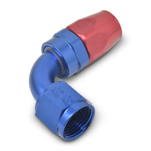 Load image into Gallery viewer, Performance--8-An-RedBlue-90-Degree-Full-Flow-Hose-End