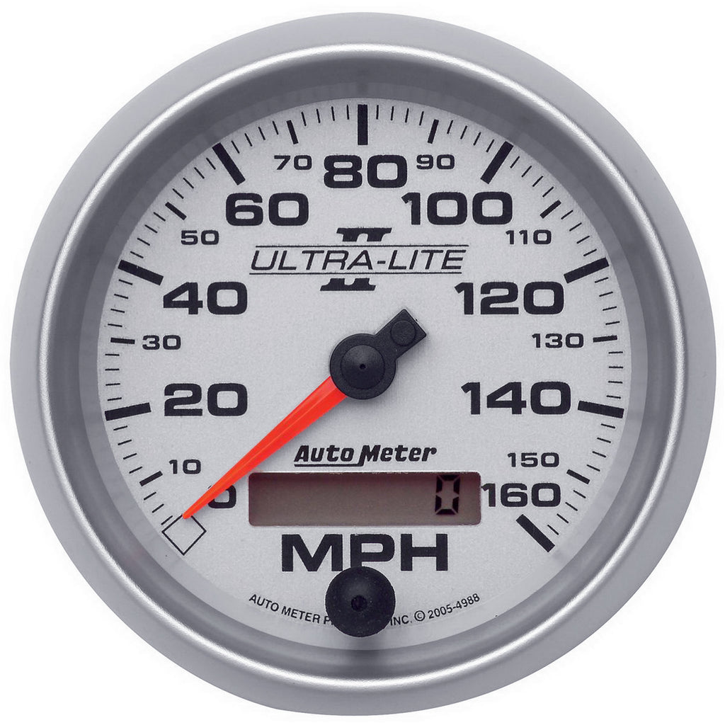 AutoMeter 4988 GAUGE, SPEEDOMETER, 3 3/8", 160MPH, ELEC. PROGRAMMABLE, ULTRA-LITE II