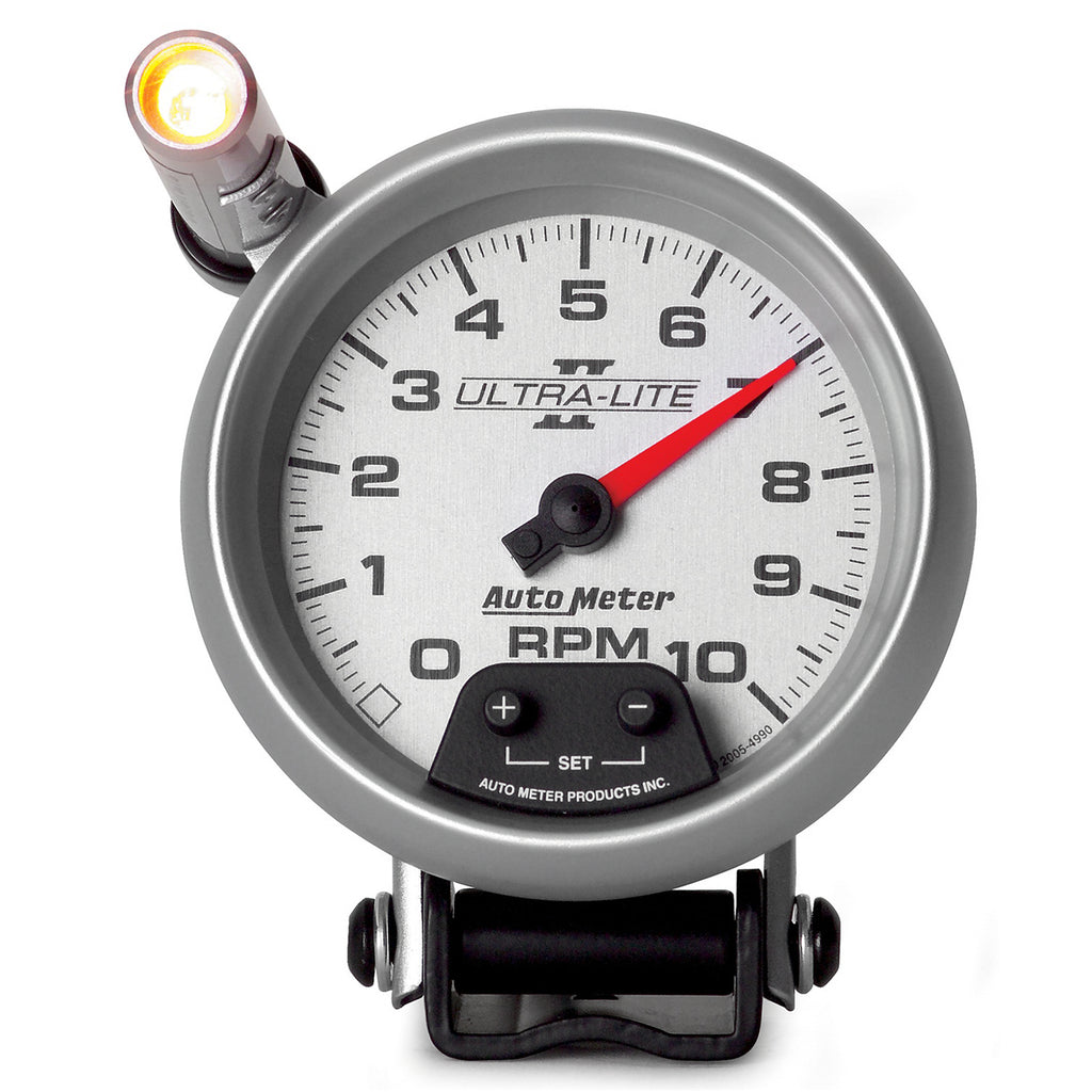 AutoMeter 4990 GAUGE, TACHOMETER, 3 3/4", 10K RPM, PEDESTAL W/ EXT. QUICK-LITE, ULTRA-LITE II