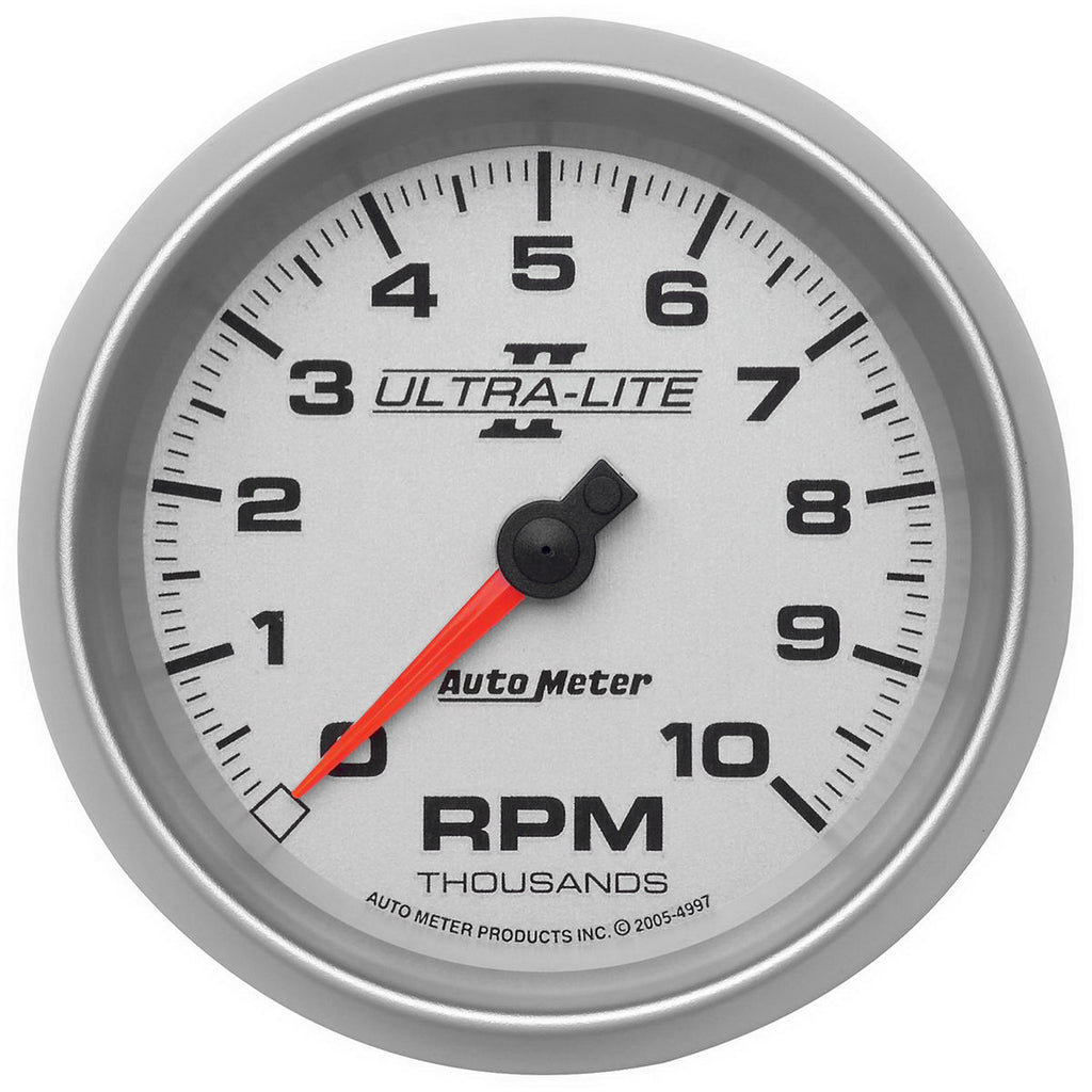 AutoMeter 4997 GAUGE, TACHOMETER, 3 3/8", 10K RPM, IN-DASH, ULTRA-LITE II
