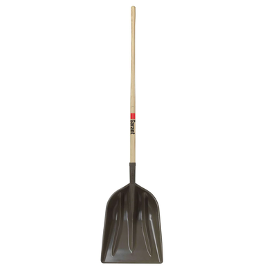 Garant 80080 Grain Scoop Shovel, Plastic Blade, Long Wood Handle