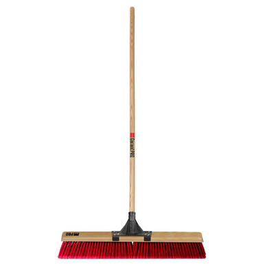 Garant 83937 Push Broom, 24", Smooth, Wood Handle