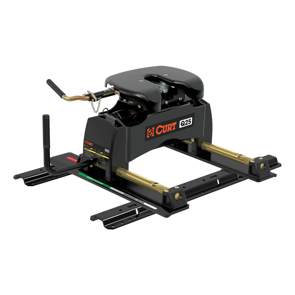 CURT 16666 Q25 Sliding 5th Wheel Hitch with Rails; 24;000 lbs. - Truck Part Superstore
