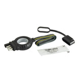 HUSKY TOWING 33064 4Flat Plug With Finger Pull 12 Inch Length Without LED Test Trailer End