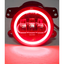 Load image into Gallery viewer, 4In-30W1440Lm-Led-Cree-Fog-Light-Kit-W-Red-Led-Halo---Fits-2007-2017-Jeeps