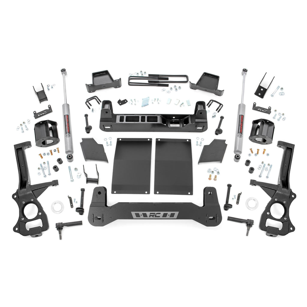 4In-Gm-Suspension-Lift-Kit-Strut-Spacers-N3-Shocks-19-21-1500-TrailbossAt4-Diesel-Pu-4Wd-Rough-Country