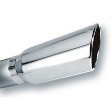 Load image into Gallery viewer, 4In-Inlet-5In-Round-Rolled-Angle-Cut-W-Clamp-X-14In-Long-Exhaust-Tip