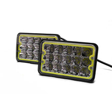 Load image into Gallery viewer, 4X6in-45W-Led-Sealed-Beam-Conversion-Lenses-W-White-Led-Drl-Halo-(Pair)