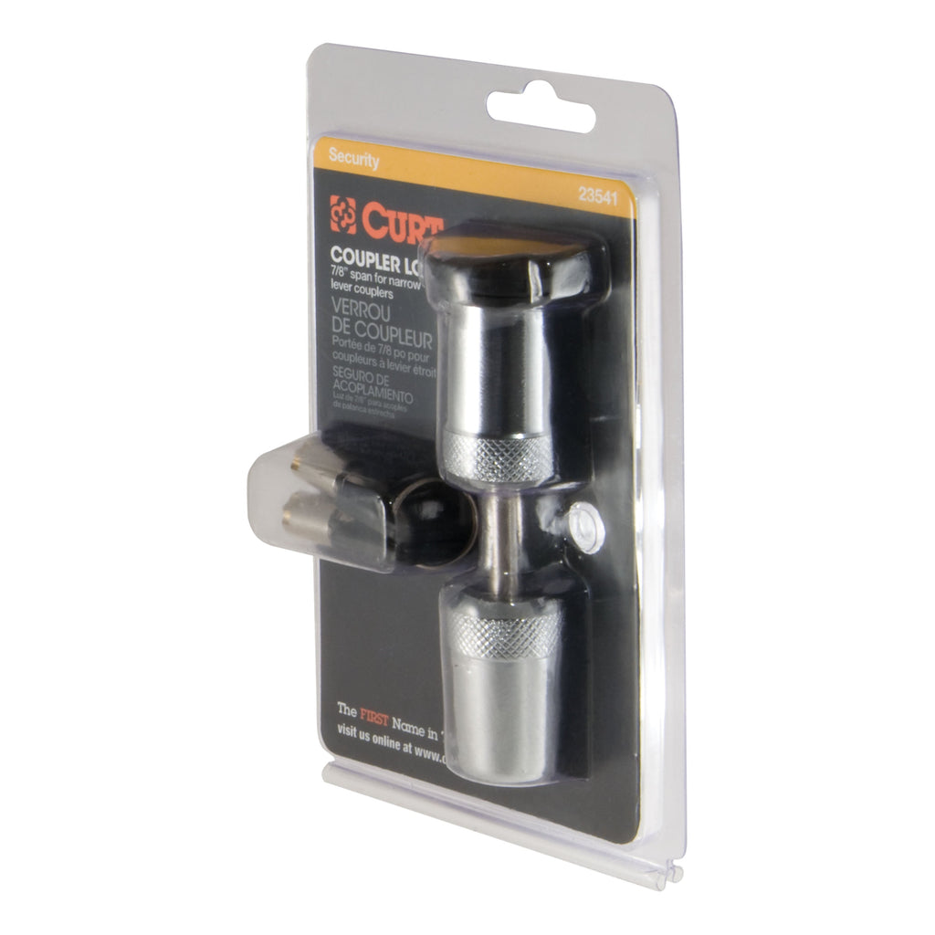 CURT 23541 CURT 23541 Trailer Coupler Lock; 1/4-Inch Pin Diameter; Up to 7/8-Inch Span - Truck Part Superstore
