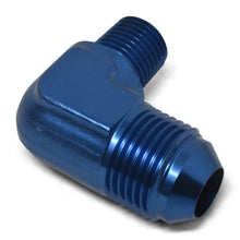Load image into Gallery viewer, Performance--6-An-To-14In-Npt-90-Degree-Flare-To-Pipe-Adapter-(Blue)