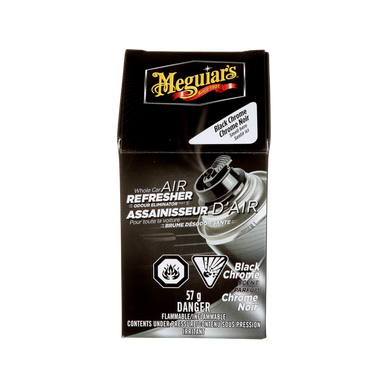 Meguiars G181302C Whole Car Air Re-Fresher Odour Eliminator Black Chrome Scent - 57g