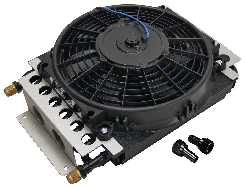 Electra-Cool-Remote-Engine-Oil-Cooler-Fan-Mounted;-16-Pass;-An-8-Inlets