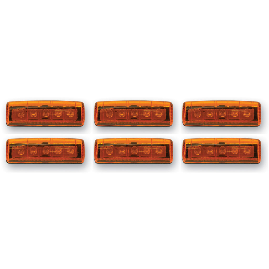 5-Diode-Single-Row-Led-Light-Amber,-6-Pack