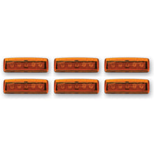 Load image into Gallery viewer, 5-Diode-Single-Row-Led-Light-Amber,-6-Pack