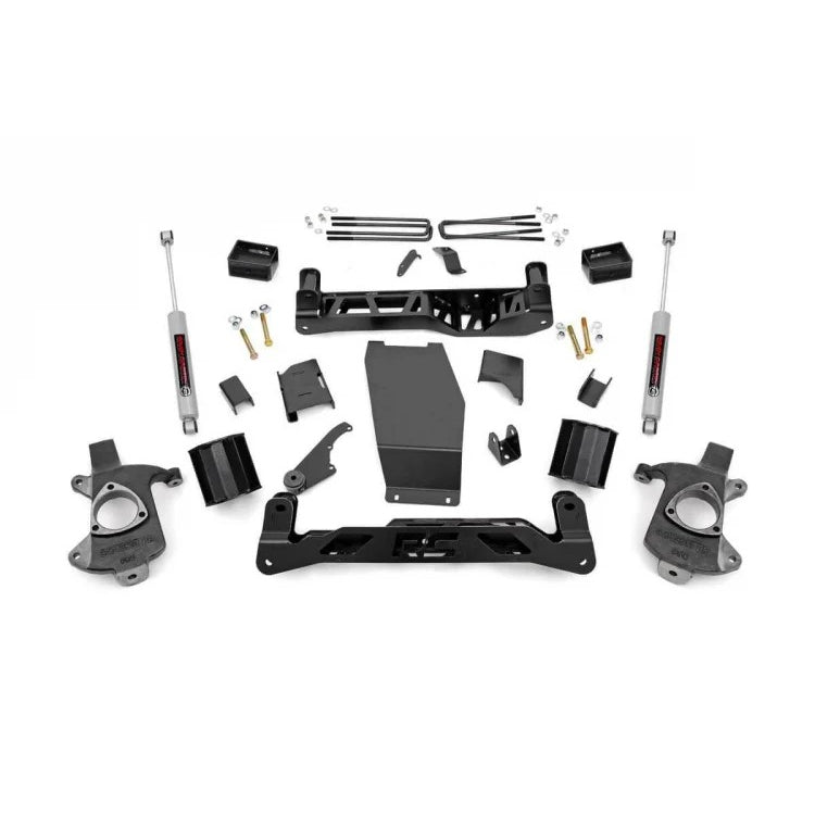 5-Inch-Suspension-Lift-Kit-WV2-Monotube-Shocks--Struts-14-18-SilveradoSierra-1500-4Wd-AluminumStamped-Steel-Rough-Country