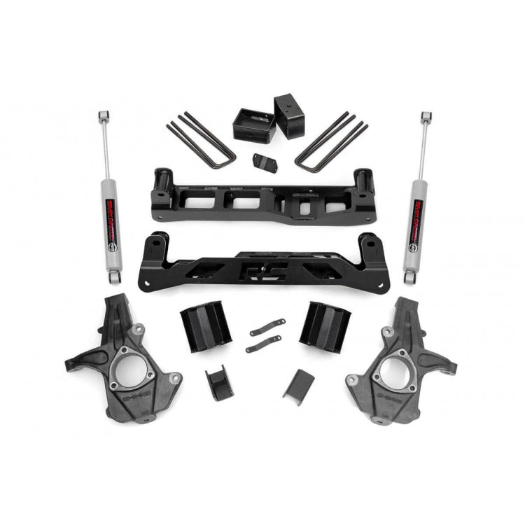 5-Inch-Suspension-Lift-Kit-WV2-Shocks--Struts-14-18-SilveradoSierra-1500-2Wd-Cast-Steel-Rough-Country