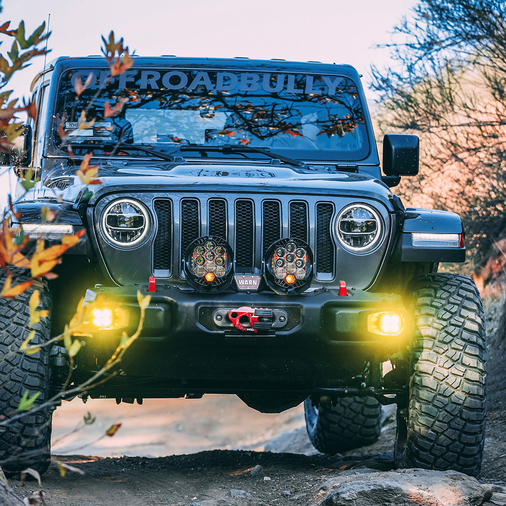 ~(5-Lbs.-12X10x8)~-Jeep-Jl-Fog-Light-Squadron-R-18-Pres-Wrangler-Jl-Rubicon-Fog-Pocket-Kit-Amber-Baja-Designs-Baja-Designs