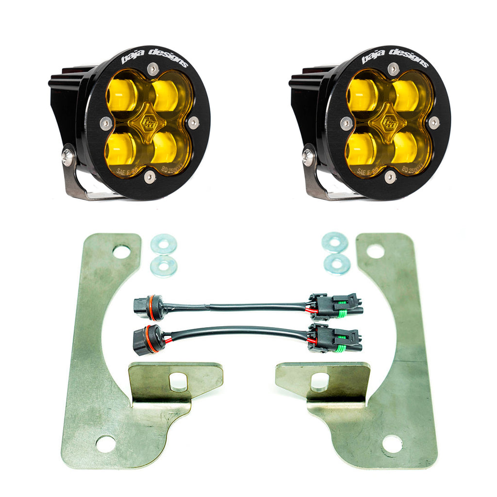~(5-Lbs.-12X10x8)~-Jeep-Jl-Fog-Light-Squadron-R-18-Pres-Wrangler-Jl-Rubicon-Fog-Pocket-Kit-Amber-Baja-Designs-Baja-Designs
