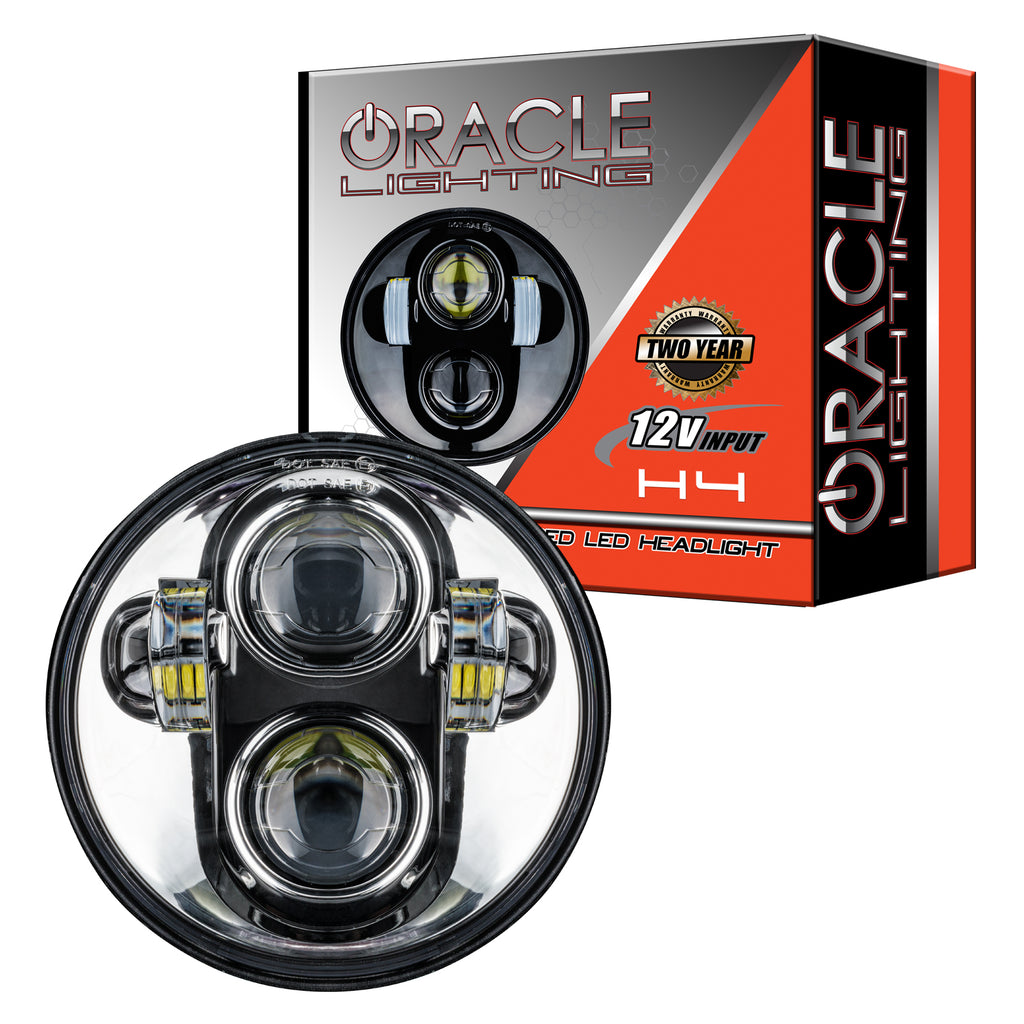 5.75-In.-40W-Replacement-Led-Headlight,-Chrome-Bezel,-6000K