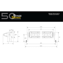 Load image into Gallery viewer, 50-In-Led-Light-Bar-Single-Row-Straight---Amber-Flood-Each-Stage-Series