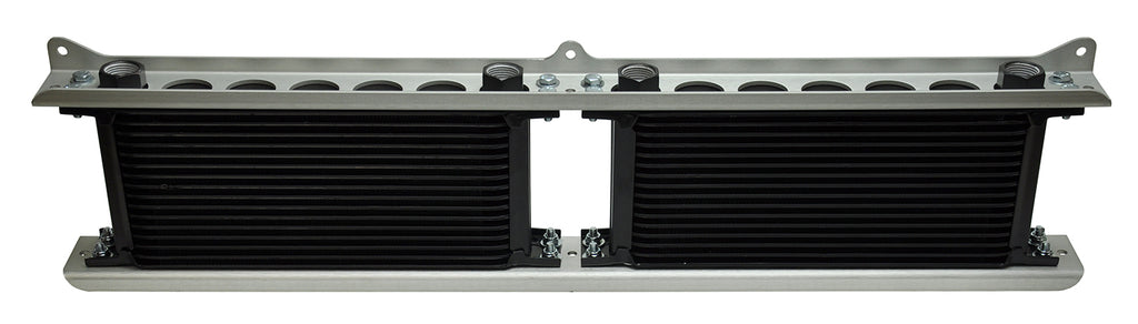 Derale 50022 Dual Stacked Plate Brushed Aluminum Brackets With Mounting Hardware