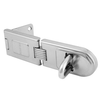 Master Lock 720DPF 6-1/4in (16cm) Long Zinc Plated Hardened Steel Single Hinge Hasp