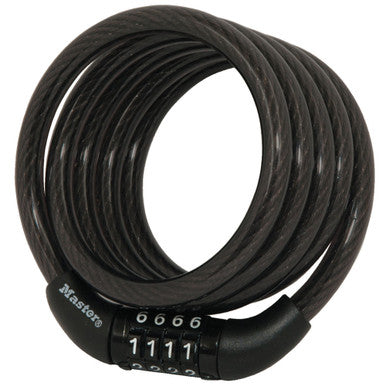 Master Lock 8143D 4ft (1.2m) Long x 5/16in (8mm) Diameter Preset Combination Cable Lock