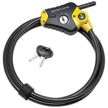 Load image into Gallery viewer, Master Lock 8413DPF 6ft (1.8m) Long x 3/8in (10mm) Diameter Python™ Adjustable Locking Cable; Yellow and Black