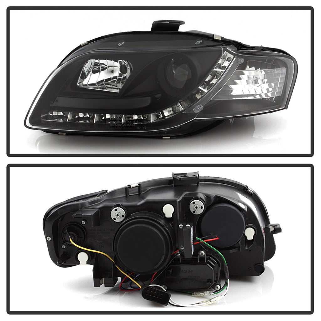 Spyder Auto 5008572 DRL LED Projector Headlights for Select Audi A4, Audi A4 Quattro