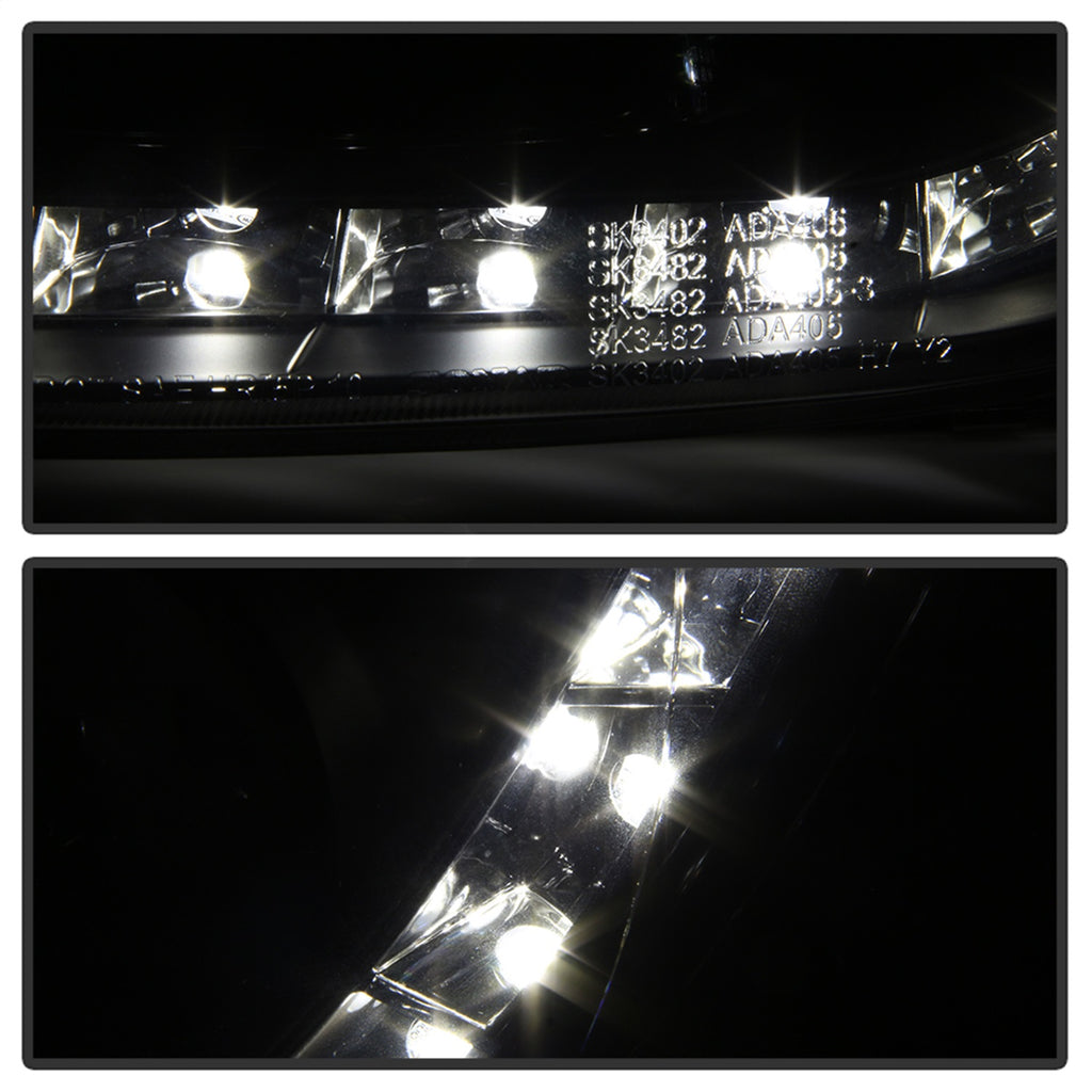 Spyder Auto 5008572 DRL LED Projector Headlights for Select Audi A4, Audi A4 Quattro