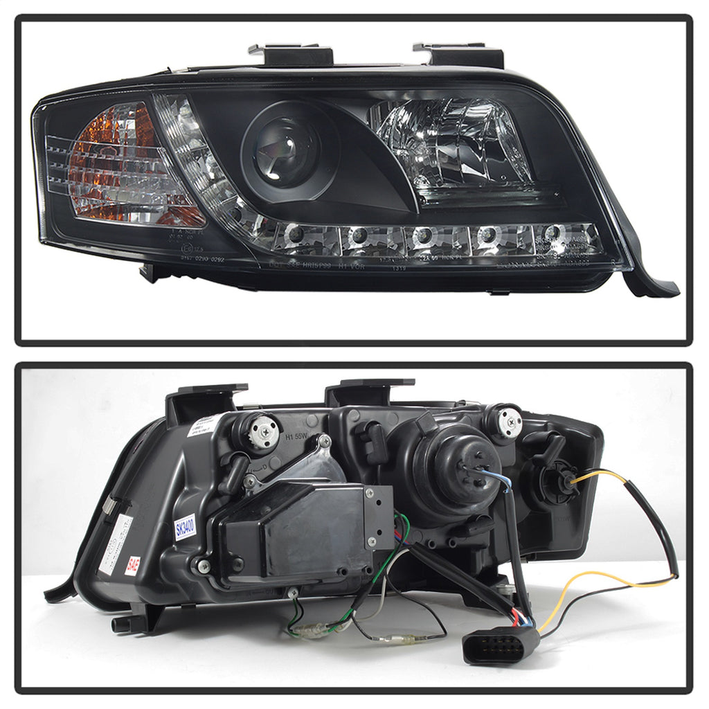 Spyder Auto 5008657 DRL LED Projector Headlights for Select Audi A6, Audi A6 Quattro