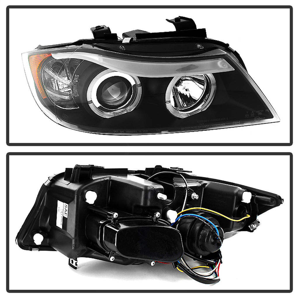 Spyder Auto 5009005 Halo Amber Projector Headlights for Select BMW 323i, BMW 325i, BMW 325xi, BMW 328i, BMW 328xi, BMW 330i, BMW 330xi, BMW 335i, BMW 335xi