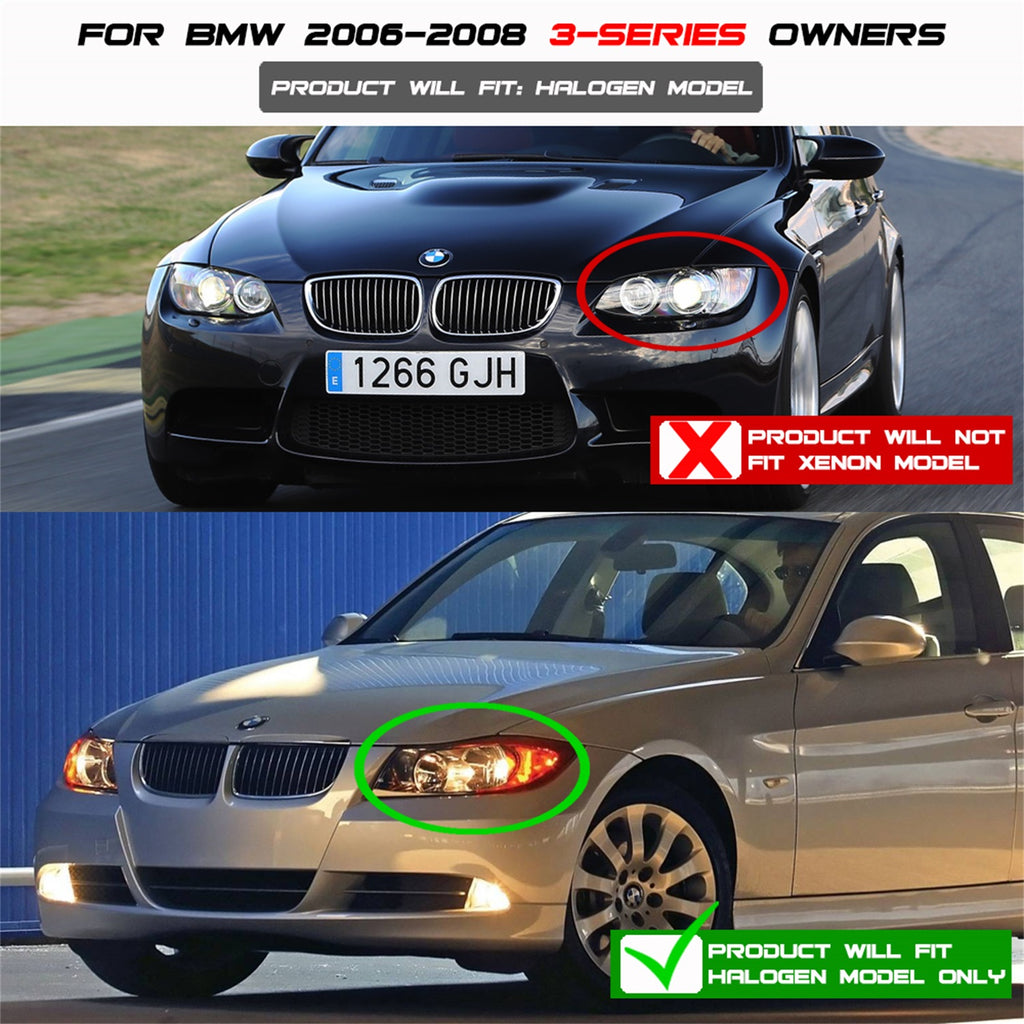 Spyder Auto 5009005 Halo Amber Projector Headlights for Select BMW 323i, BMW 325i, BMW 325xi, BMW 328i, BMW 328xi, BMW 330i, BMW 330xi, BMW 335i, BMW 335xi