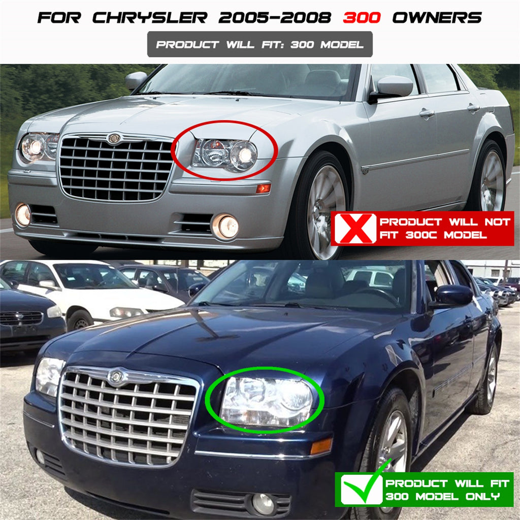 Spyder Auto 5009180 Halo LED Projector Headlights for Select Chrysler 300