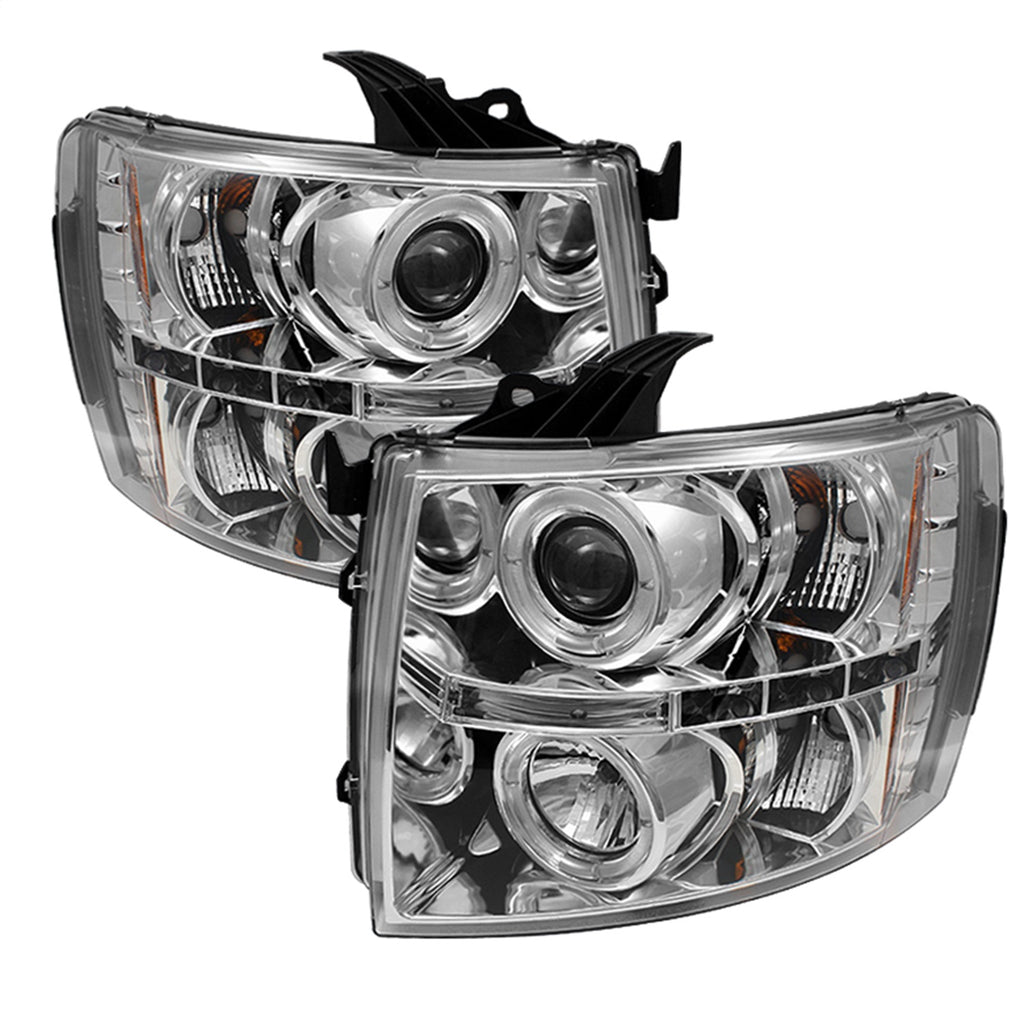 Spyder Auto 5009500 Halo LED Projector Headlights for Select Chevrolet Silverado 1500, Chevrolet Silverado HD, Chevrolet Silverado HD