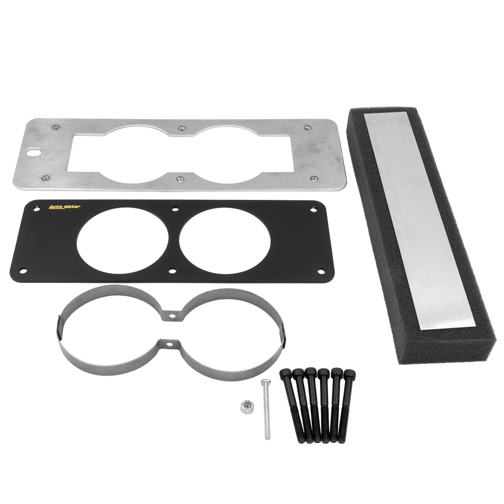 AutoMeter 50102 GAUGE MOUNT, GAUGE CAGE, DUAL, 2 5/8", BLACK, MUSTANG 87-93 FOX for Select Ford Mustang