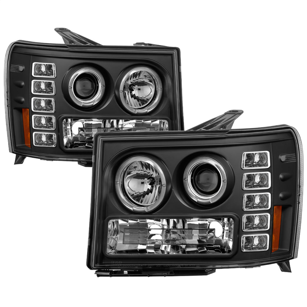 Spyder Auto 5010605 Halo Projector Headlights for Select GMC Sierra 1500, GMC Sierra HD, GMC Sierra HD
