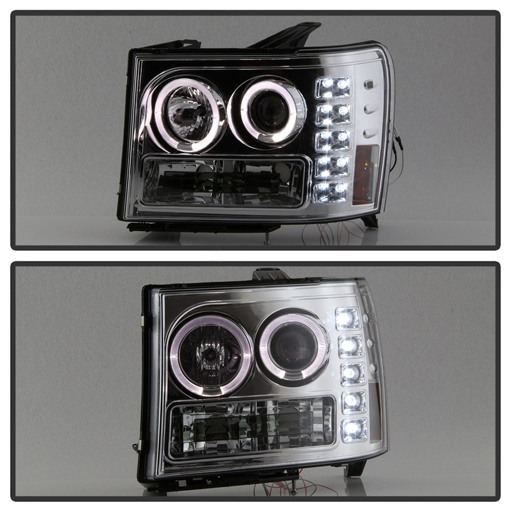 Spyder Auto 5010612 Halo Projector Headlights for Select GMC Sierra 1500, GMC Sierra HD, GMC Sierra HD