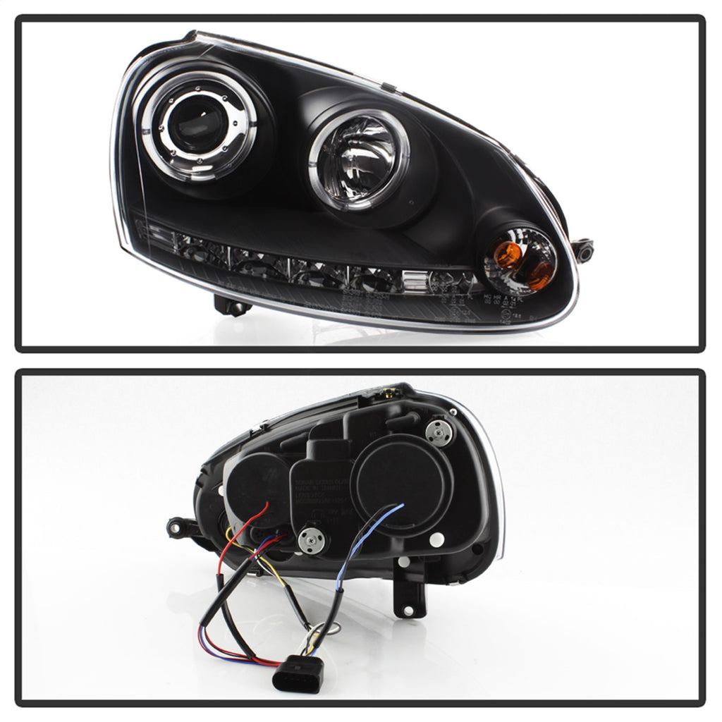 Spyder Auto 5012098 Halo LED Projector Headlights for Select Volkswagen GTI, Volkswagen Jetta, Volkswagen Rabbit