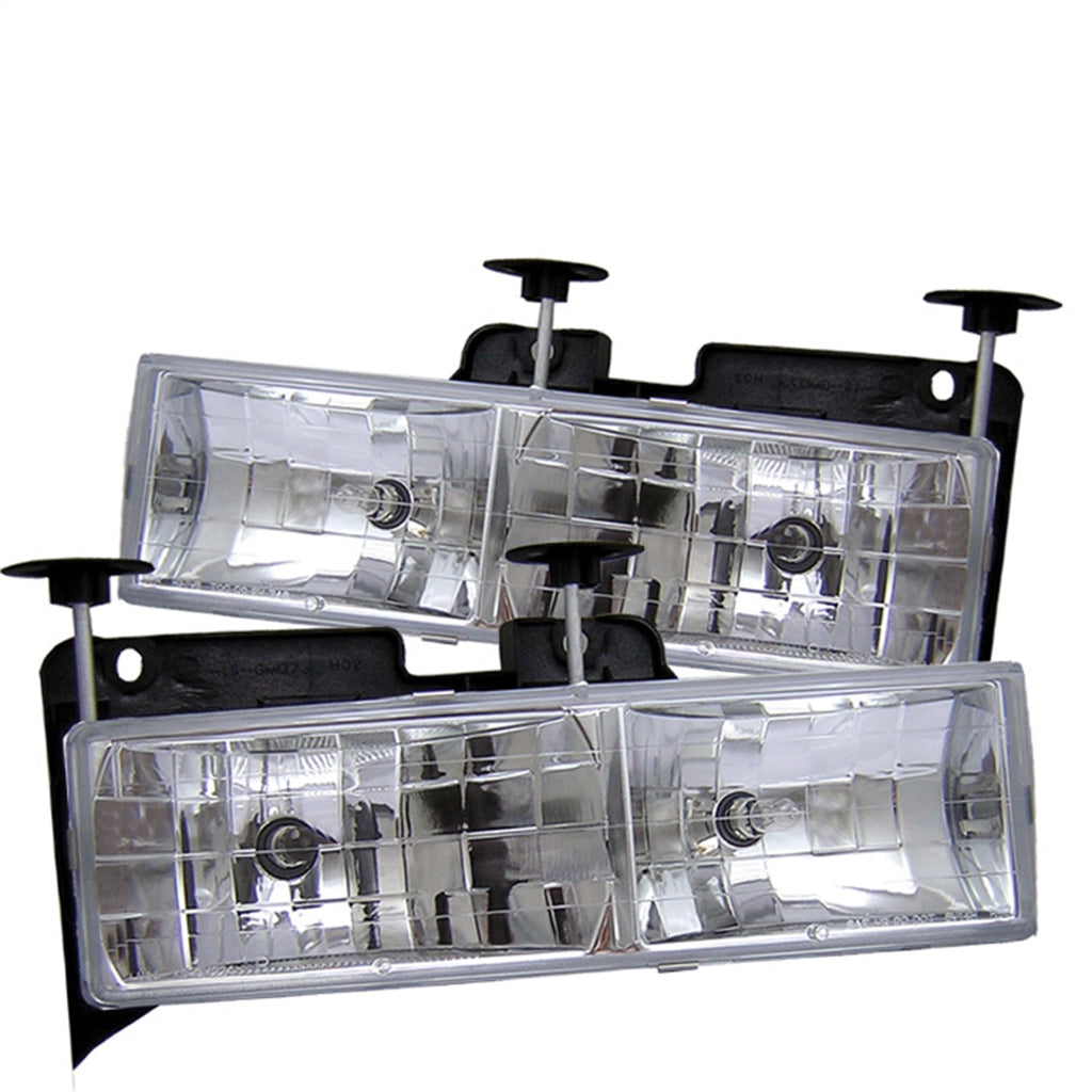 Spyder Auto 5012388 Crystal Headlights for Select Chevrolet C1500, Chevrolet C2500, Chevrolet C3500, Chevrolet K1500, Chevrolet K2500, Chevrolet K3500, Chevrolet R2500, Chevrolet R3500, Chevrolet Tahoe, Chevrolet V3500, GMC C1500, GMC C2500, GMC C3500,