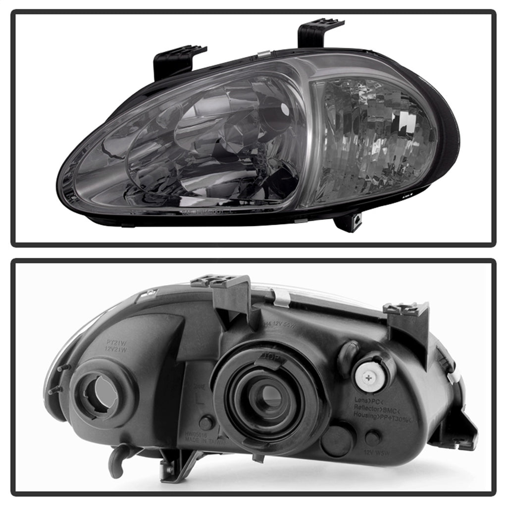 Spyder Auto 5013439 XTune Crystal Headlights for Select Honda Civic del Sol