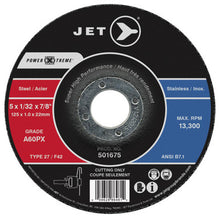 Load image into Gallery viewer, JET 501682 6 x 1/16 x 7/8 A46PX POWER-XTREME T27 Cut-Off Wheel