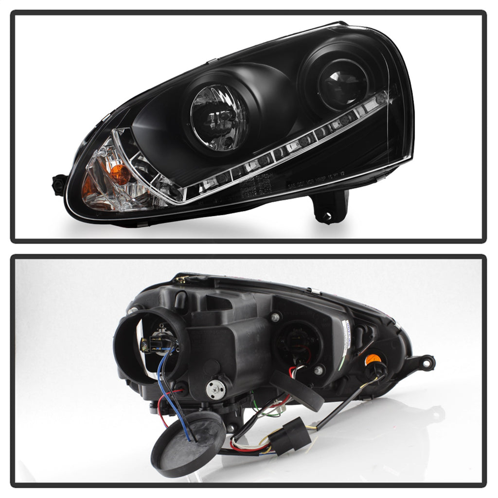 Spyder Auto 5017505 DRL LED Projector Headlights for Select Volkswagen GTI, Volkswagen Jetta, Volkswagen Rabbit